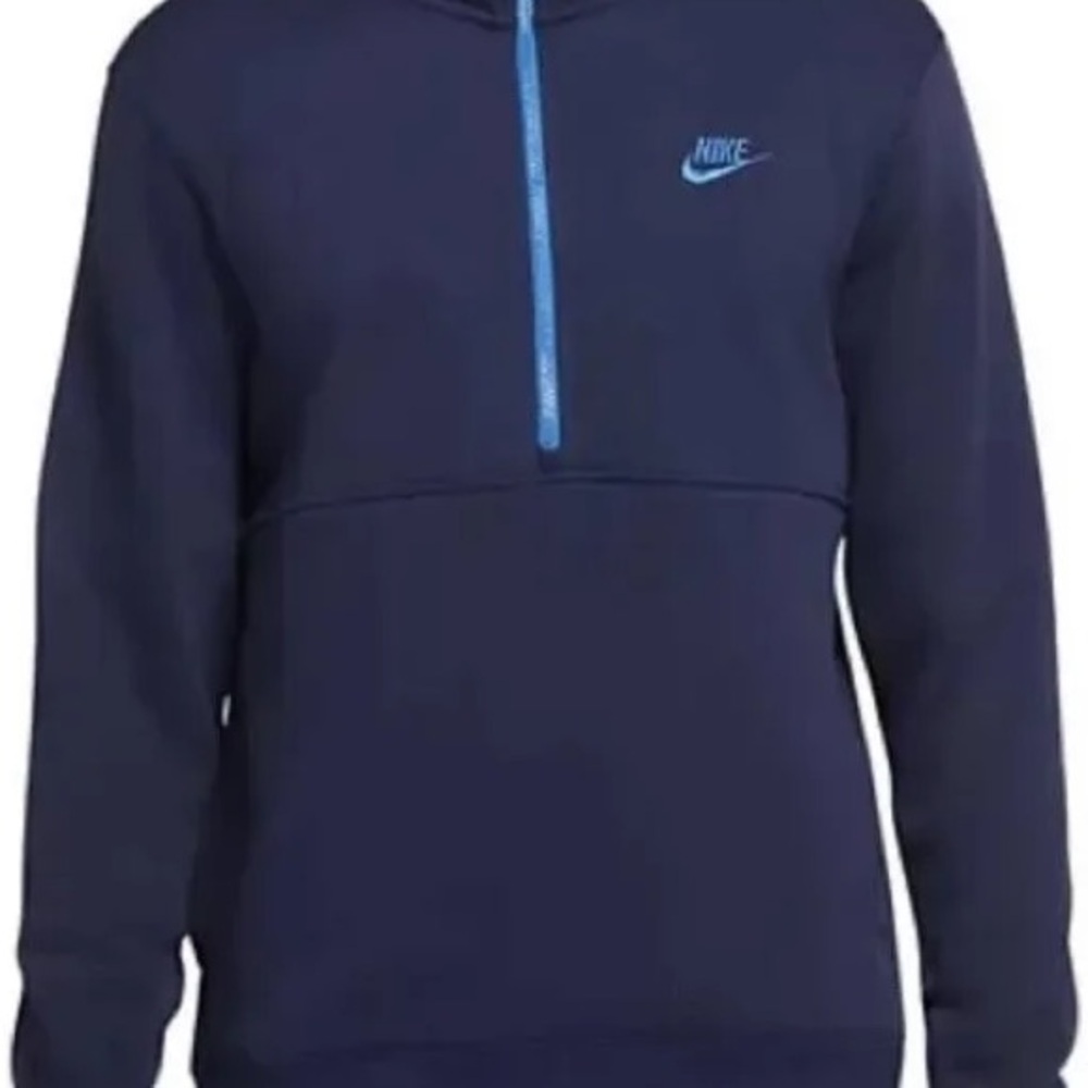 New New Men’s Nike Sportswear Club 1/2 Half Zip Pullover Large